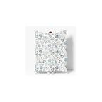 Fall White Pumpkin Blue Leaves Flannel Throw Blanket 50x60