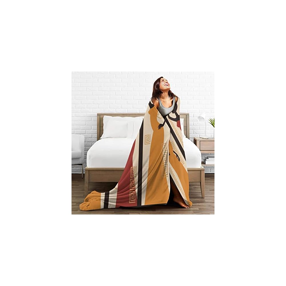 Beautiful African Women Throw Blanket Plush Microfiber Flannel Fleece Blanket 60"x50" for Bed Sofa Couch Camping Travel
