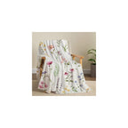 Watercolor Flower Throw Blanket Colorful Botanical Floral Printed Blanket Super Soft Flannel Throw Blankets Lightweight Fluffy Plush Fuzzy Bed Blankets for Bedding Sofa 60"X80"