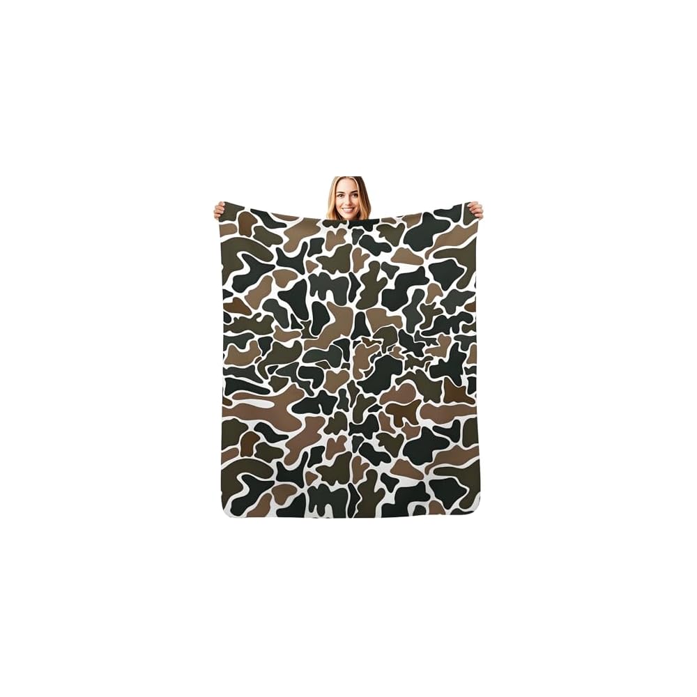 Camo Blanket Super Soft Cozy Flannel Camouflage Throw Blankets