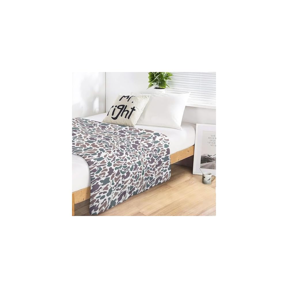 Camo Blanket Super Soft Cozy Flannel Camouflage Throw Blankets