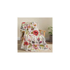 Watercolor Flower Throw Blanket Colorful Botanical Floral Printed Blanket Super Soft Flannel Throw Blankets Lightweight Fluffy Plush Fuzzy Bed Blankets for Bedding Sofa 60"X80"