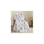 Watercolor Flower Throw Blanket Colorful Botanical Floral Printed Blanket Super Soft Flannel Throw Blankets Lightweight Fluffy Plush Fuzzy Bed Blankets for Bedding Sofa 60"X80"