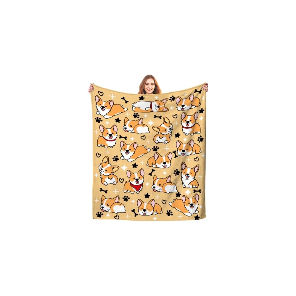 Cute Cat Blanket Animals Pet Pattern Gifts for Cat Lovers Soft Lightweight Flannel Throw Blankets for Kids Adults 50"x40"