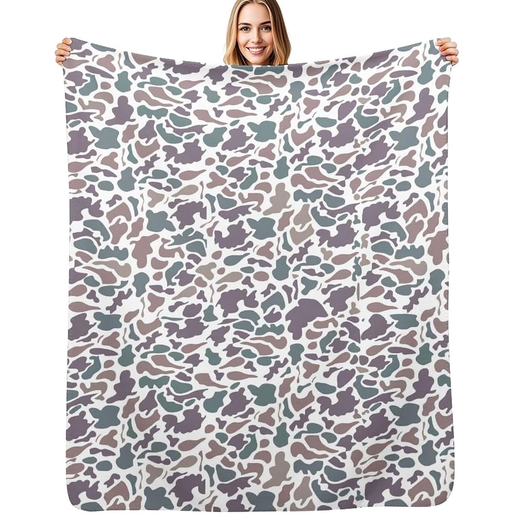 Camo Blanket Super Soft Cozy Flannel Camouflage Throw Blankets