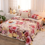 1pc of Luxurious Thickened Floral Flannel Coral Blanket, Soft, Warm, and Comfortable Bedding for Naps, Sofa Throw, Cover Blanket, Office Nap Blanket, Air-conditioned Blanket. Suitable for Sofas, Offices, Beds, Cars, Camping Trips, Home Decor