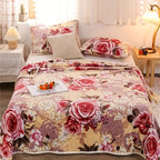 1pc of Luxurious Thickened Floral Flannel Coral Blanket, Soft, Warm, and Comfortable Bedding for Naps, Sofa Throw, Cover Blanket, Office Nap Blanket, Air-conditioned Blanket. Suitable for Sofas, Offices, Beds, Cars, Camping Trips, Home Decor